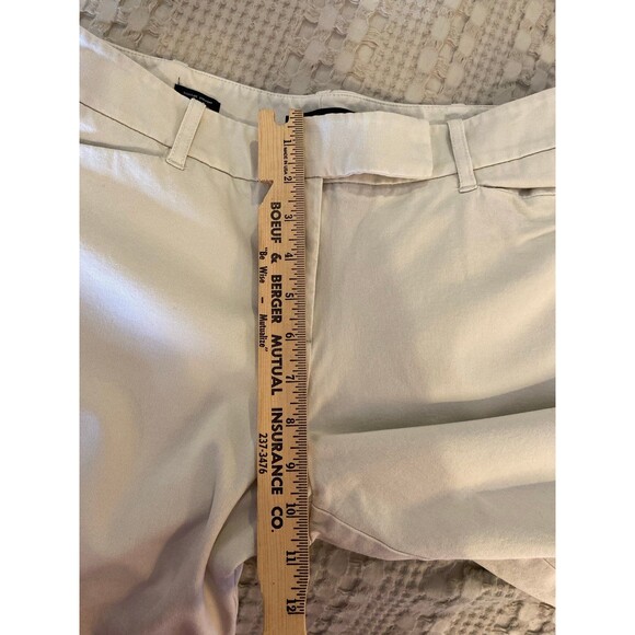 Talbots Signature Straight Pants Size 8 Cream 92% Cotton 8% Spandex Pockets - Picture 9 of 12